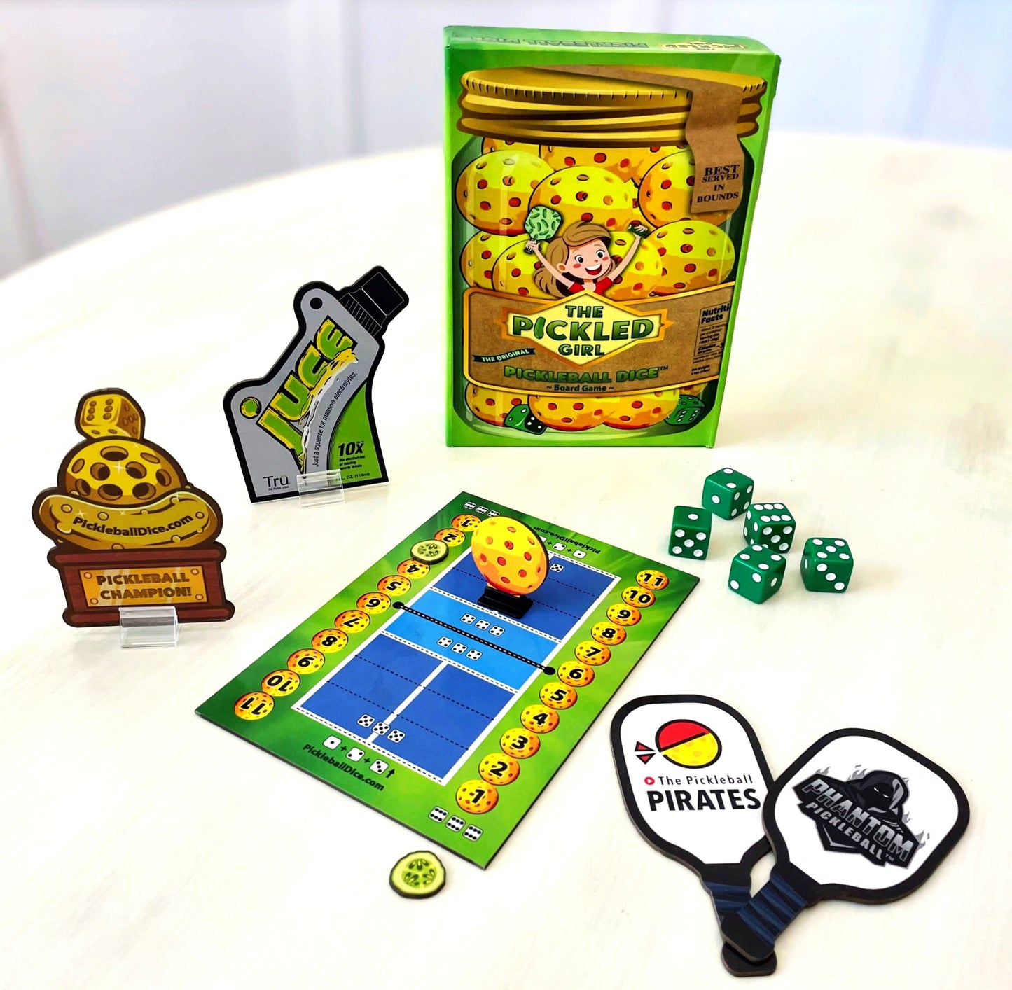 Pickleball Dice Board Game, $24.95